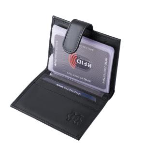 Bőr kártyatartó fekete Corvo Bianco RFID RCBS808/T