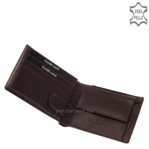 Corvo Bianco természetes fényű bőr pénztárca CCS102 barna