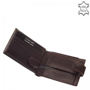 Corvo Bianco természetes fényű bőr pénztárca CCS102/T barna
