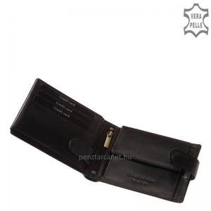 Corvo Bianco természetes fényű bőr pénztárca CCS1021/T fekete