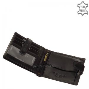 Corvo Bianco természetes fényű bőr pénztárca CCS1054 fekete