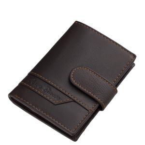 Elegáns bőr kártyatartó barna valódi bőr Corvo Bianco SCB2038/T