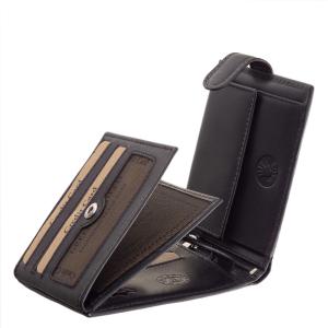 Férfi pénztárca fekete valódi bőr RFID GreenDeed DPB6002L/T
