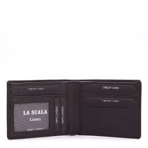 La Scala bőr fekete férfi pénztárca  R7729