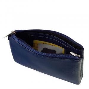 Női bőr pénztárca kék színben La Scala DCO02