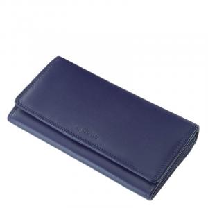 Női pénztárca kék színben valódi bőrből DCO037