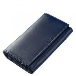 Női pénztárca kék színben valódi bőrből DCO064