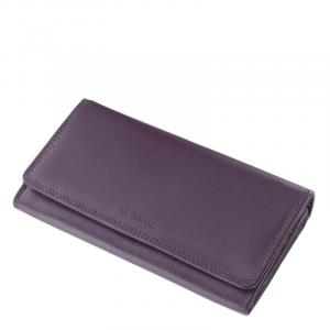 Női pénztárca lila színben valódi bőrből DCO037
