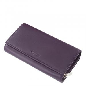 Női pénztárca lila színben valódi bőrből DCO35