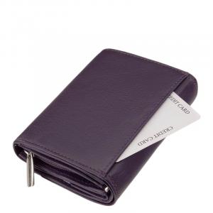 Női pénztárca lila színű bőr modell La Scala DCO068