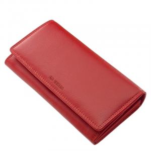 Női pénztárca piros színben valódi bőrből DCO037