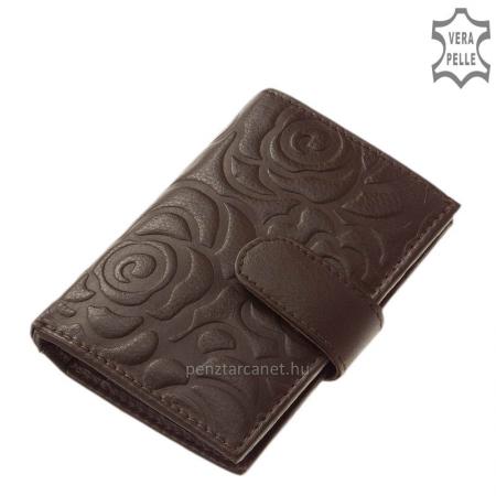 Bőr női kártyatartó RO08 barna