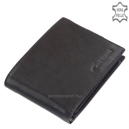 Bőr pénztárca RFID védelemmel fekete Giultieri RF09