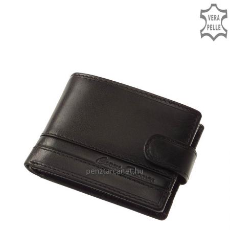 Corvo Bianco természetes fényű bőr pénztárca CCS102/T fekete