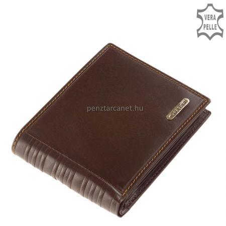 Férfi pénztárca fém logóval barna Giultieri SIV1021