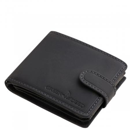 GreenDeed bőr férfi pénztárca fekete OP1021/T