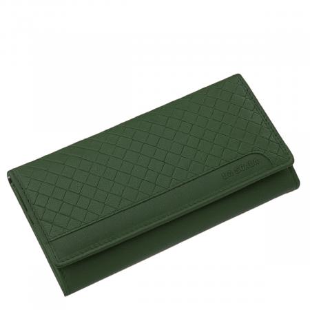 Női pénztárca valódi bőr zöld La Scala DGN72037 RFID
