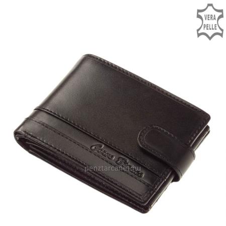 RFID Corvo Bianco természetes fényű bőr pénztárca ERCCS1021/T fekete