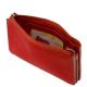 Női bőr pénztárca piros színben La Scala DCO02