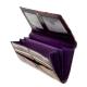 Női pénztárca minőségi bőrből lila kézzel festett S1004B