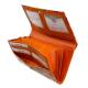 Női pénztárca minőségi bőrből narancssárga kézzel festett S1004B