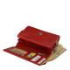 Női pénztárca piros színű bőr modell La Scala DCO068