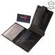 RFID Corvo Bianco természetes fényű bőr pénztárca RCCS09 fekete