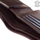 RFID Corvo Bianco természetes fényű bőr pénztárca RCCS09 sötétbarna